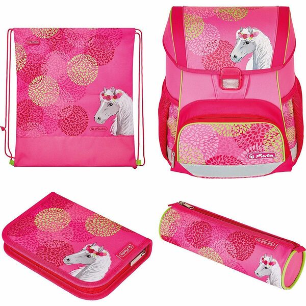 Bild 2 von Herlitz Schulranzen Schulranzenset LOOP PLUS Bloomy Horse, 4-tlg.
