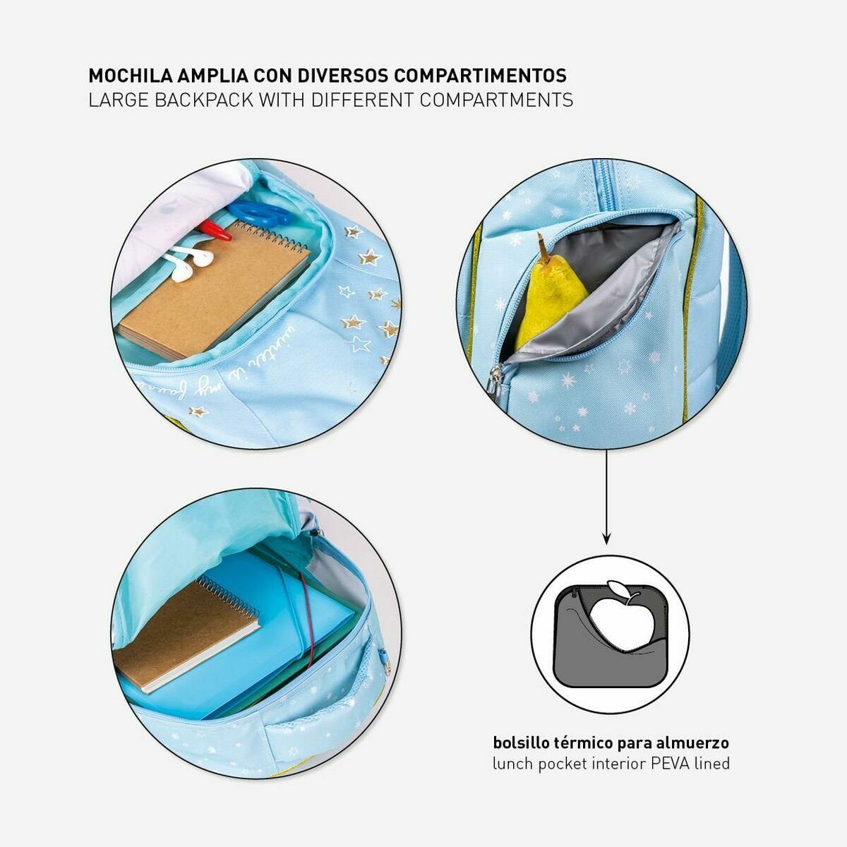 Bild 4 von Frozen Rucksack Schulrucksack Frozen Blau