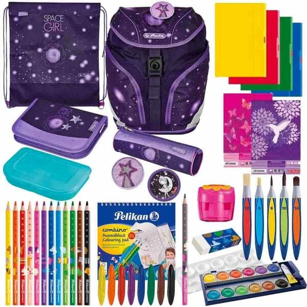 Bild 1 von Herlitz Schulranzen Herlitz Schulrucksack SoftLight Plus Space Girl 17-teilig