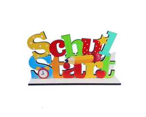O'canny Schriftzug Schulstart aus Holz 20 cm