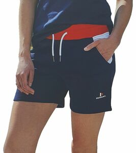 DONNAY Fitness Shorty Damen Sport-Hose bequeme Sweat-Shorts Blau/Rot/Weiß