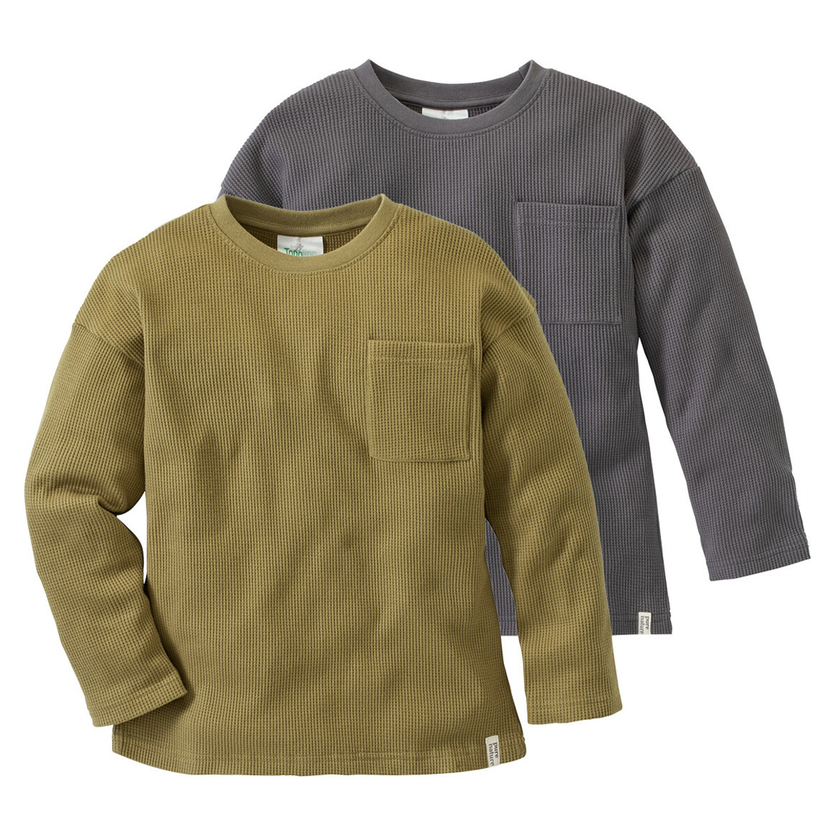 Bild 1 von 2 Jungen Langarmshirts aus Waffel-Piqué
