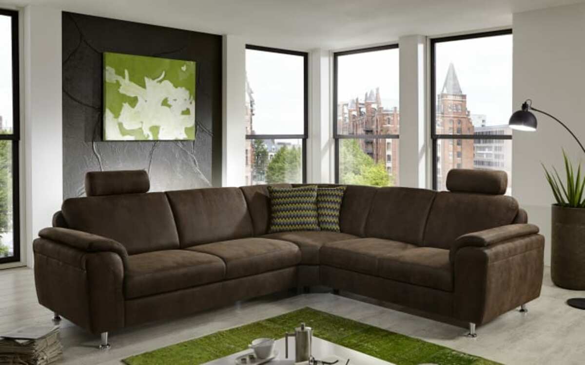 Bild 1 von Zehdenick - Wohnlandschaft ZE-EM05003 in mandel, mit Querschläferfunktion, Relaxrücken und Schubkasten