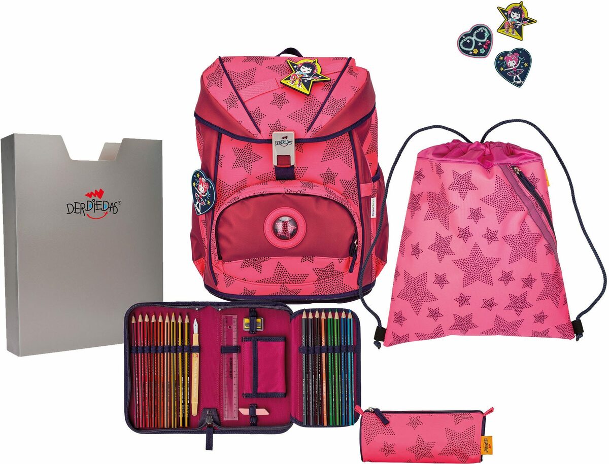 Bild 1 von DerDieDas® Schulrucksack ErgoFlex Superflash - Neon Star (Set)