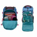 Bild 4 von neoxx Schulranzen Active (Set, 3-tlg. inkl. Schamper Box und Regenschutz-Hülle), Mädchen Rucksack Set "Splash" - Schultasche 5. bis 12. Klasse