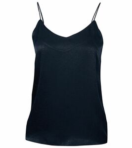 AUDEN CAVILL Damen Sommer-Top Blusen-Shirt aus Satin AC19S SHTW4510 Navy