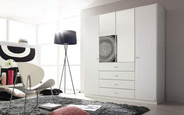 Bild 2 von Drehtürenschrank Sinsheim, alpinweiß, Breite ca. 181 cm