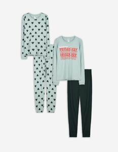 Kinder Pyjama Set aus Sweatshirt und Hose - 2er-Pack