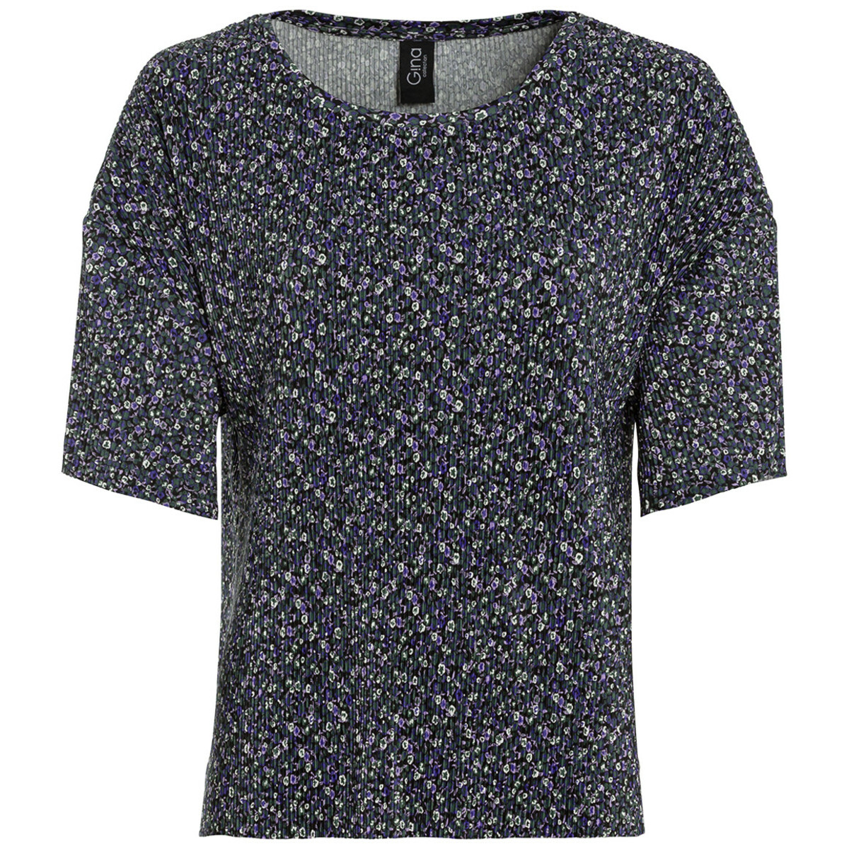 Bild 1 von Damen Plissee-T-Shirt mit Rundhals