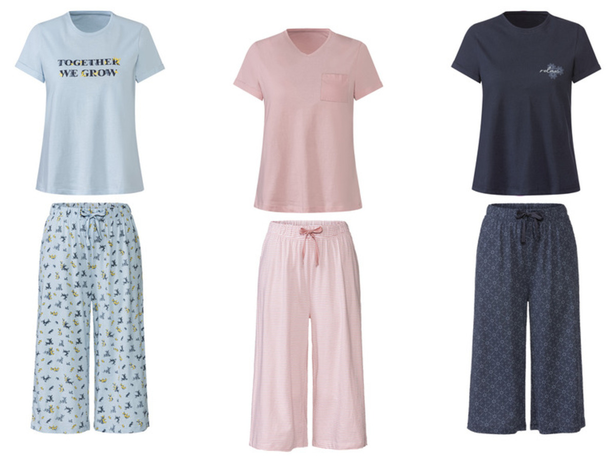 Bild 1 von esmara® Damen Pyjama Set mit Caprihose