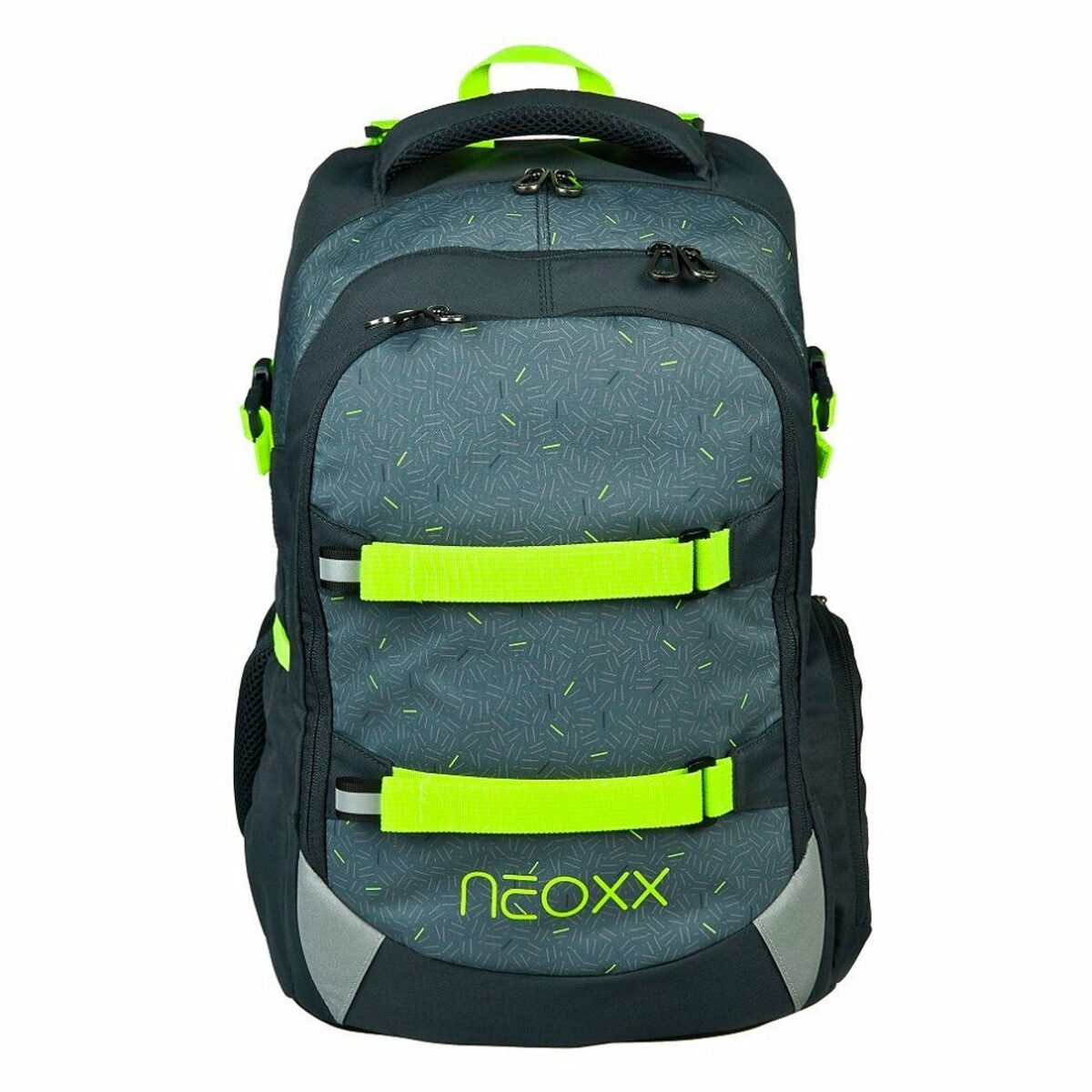 Bild 2 von neoxx Schulranzen Active (Set, 3-tlg. inkl. Schamper Box und Regenschutz-Hülle), Rucksack Set "Boom" - Schultasche 5. bis 12. Klasse