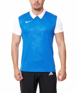NIKE Trophy IV Herren Trikot Fußball-Shirt mit Dri-Fit Blau-Weiß