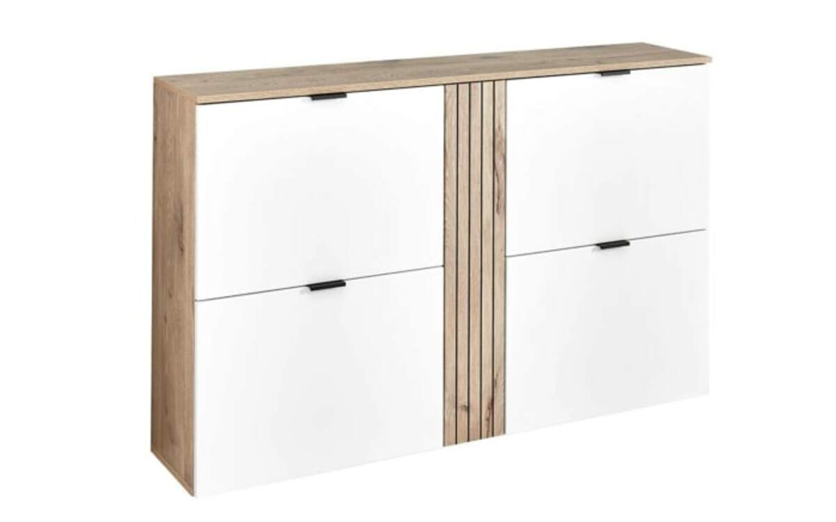 Bild 1 von Vito - Schuhschrank 6048 in Viking Oak Nachbildung/ supermatt weiß