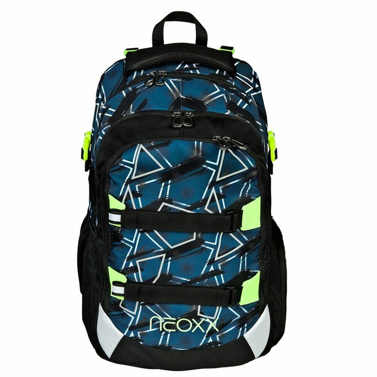 Bild 2 von neoxx Schulranzen Active (Set, 3-tlg. inkl. Schamper Box und Regenschutz-Hülle), Rucksack Set "Flash yourself" - Schultasche 5. bis 12. Klasse