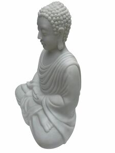 Trendline Statue Buddha 50 cm, weiss