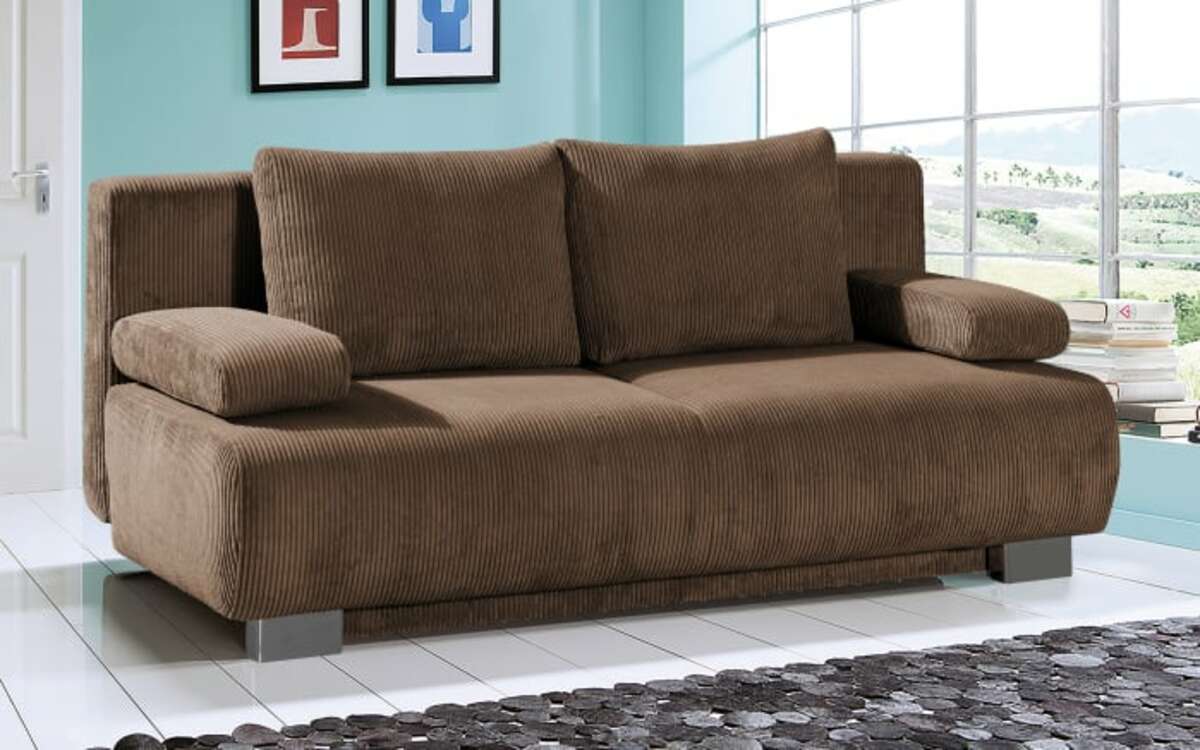 Bild 1 von Restyl - Querschläfer Rowan, Cord in braun, Liegefläche ca. 140 x 194 cm