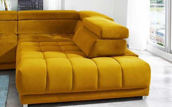 Bild 2 von Megapol - Wohnlandschaft Satellite-S, gelb, Ottomane rechts, inkl. Funktionen