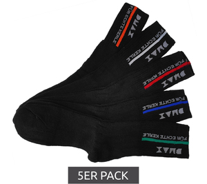 5er Pack DMAX Für echte Kerle Socken robuste Alltags-Strümpfe aus Rippstrick 50204 Schwarz