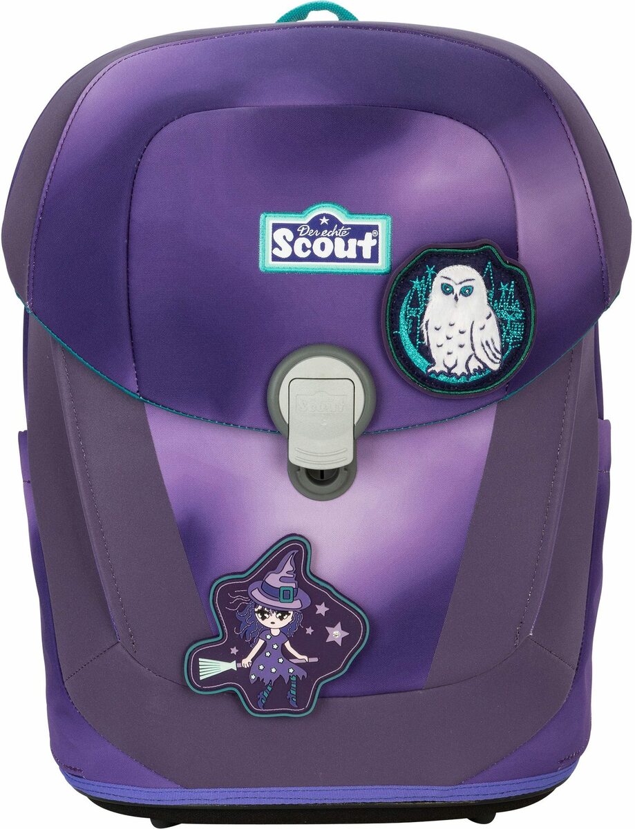 Bild 2 von Scout Schulranzen Sunny II Exklusiv Superflash, Purple Magic (Set), extra große reflektierende Flächen; Faser aus recycelten PET-Flaschen