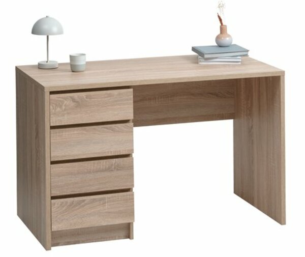 Bild 3 von Schreibtisch LIMFJORDEN 60x120 4 Schubladen hell eichefarben