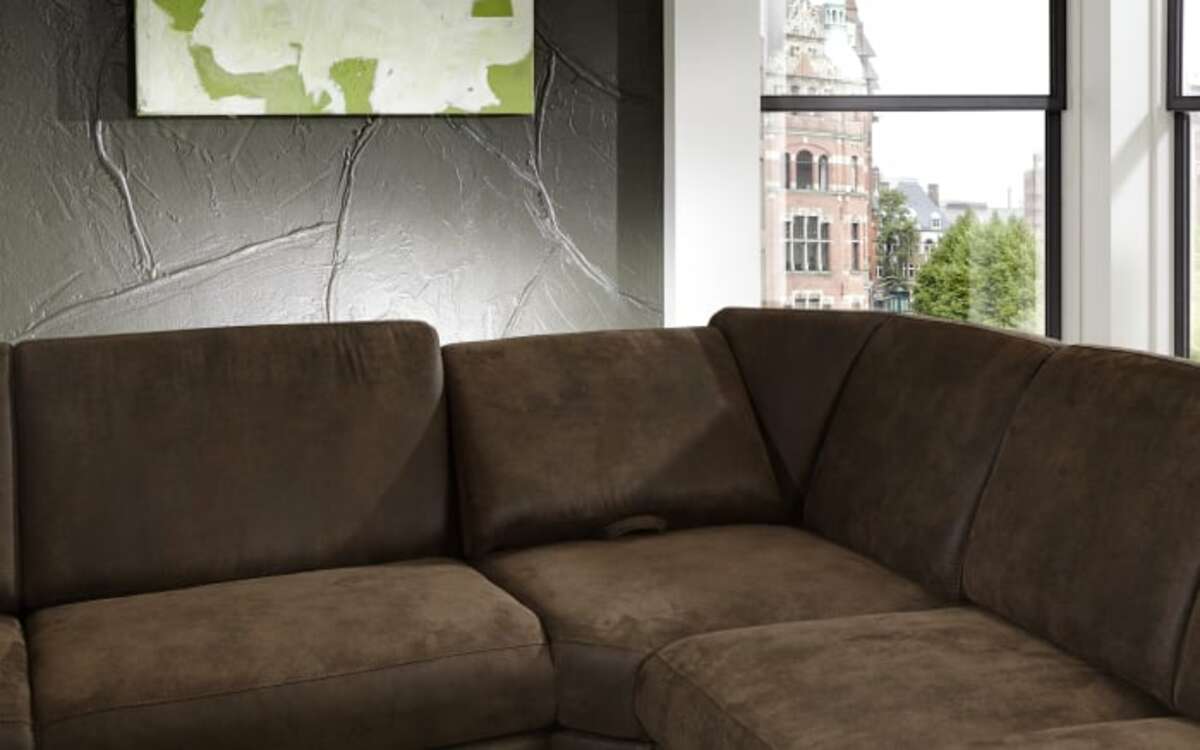 Bild 2 von Zehdenick - Wohnlandschaft ZE-EM05003 in mandel, mit Querschläferfunktion, Relaxrücken und Schubkasten