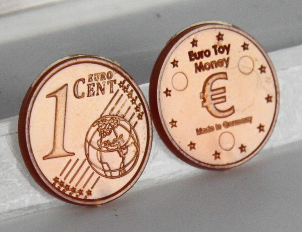 Bild 2 von Wissner® aktiv lernen Lernspielzeug 1 Euro-Cent (100 Stück), RE-Plastic®