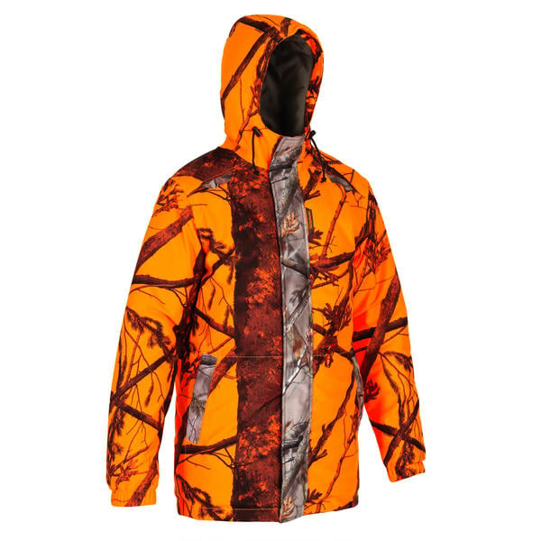 Bild 1 von Jagdjacke Regenjacke 100 Ansitz geräuscharm camouflage/orange