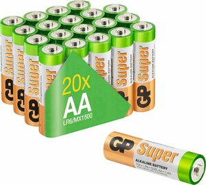 GP Batteries 20er Pack Super Alkaline AA Batterie, LR6 (1,5 V, 20 St)