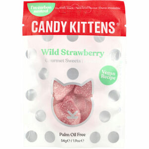 Candy Kittens 4 x Veganes Fruchtgummi Wild Strawberry (Probiergröße)