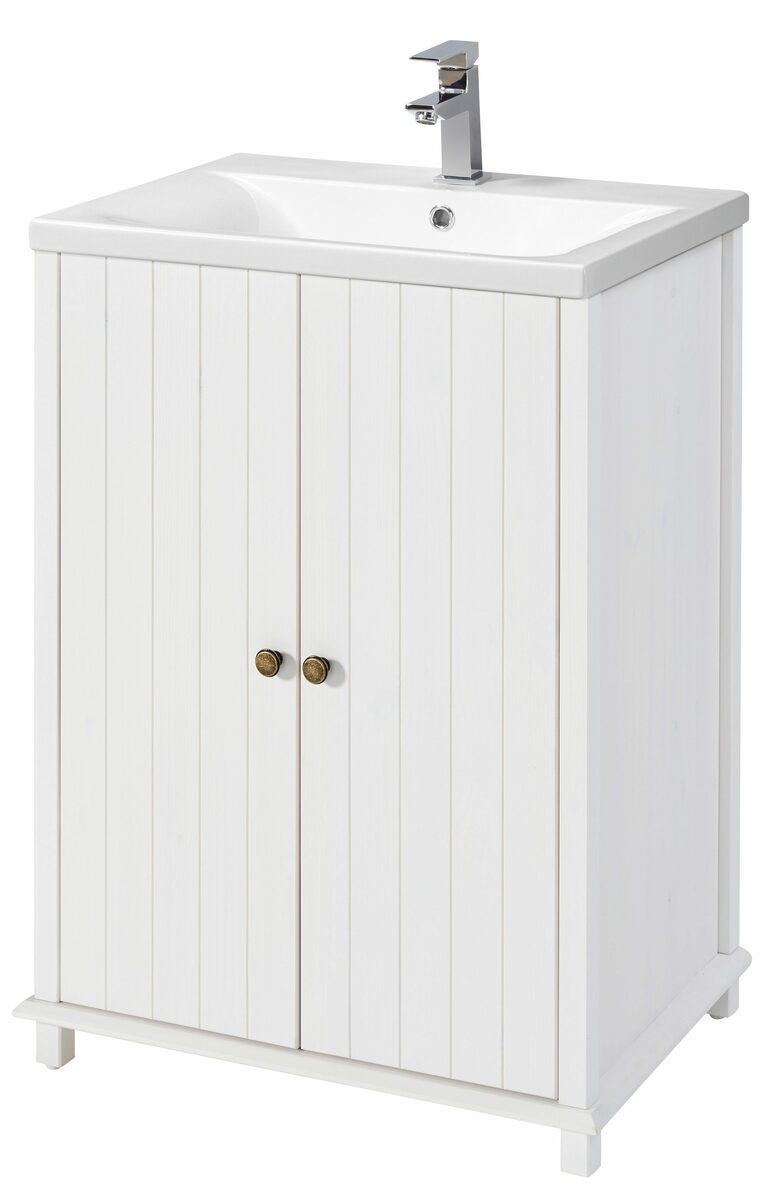 Bild 1 von Home affaire Waschtisch Vili, Badmöbel aus massiver Kiefer, Breite 61cm, 2 Türen