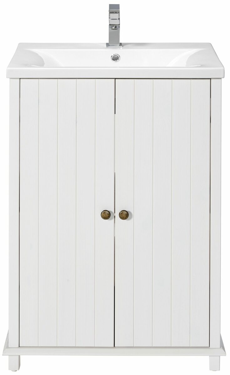 Bild 3 von Home affaire Waschtisch Vili, Badmöbel aus massiver Kiefer, Breite 61cm, 2 Türen