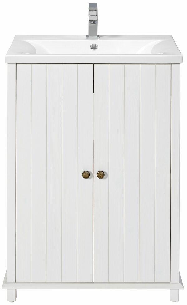 Bild 3 von Home affaire Waschtisch Vili, Badmöbel aus massiver Kiefer, Breite 61cm, 2 Türen