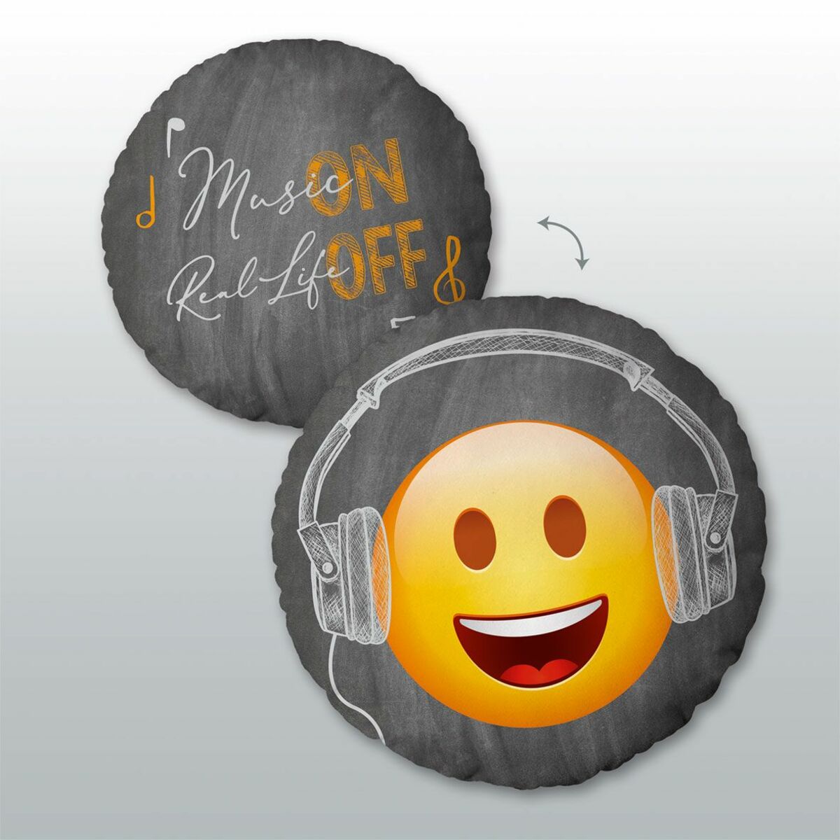 Bild 1 von Emot!x Soft Velboa Rundkissen, Größe: 40 cm Ø x  cm