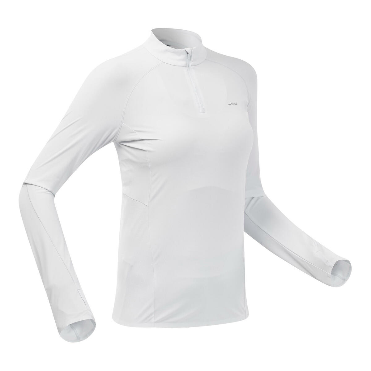 Bild 1 von Wandershirt Damen langarm UV-Schutz Bergwandern - MH550 weiß