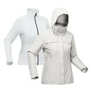 Bild 1 von 3-in-1-Jacke Damen bis 0 °C wasserdicht - Travel 100 grau