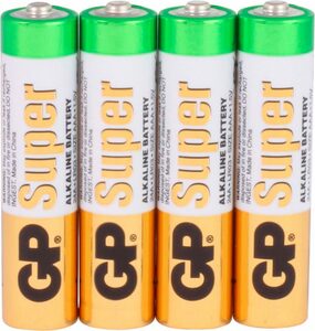 GP Batteries 4er Pack Super Alkaline AAA Batterie, LR03 (1,5 V, 4 St)