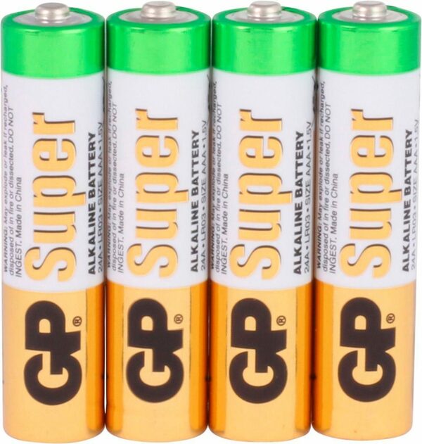Bild 1 von GP Batteries 4er Pack Super Alkaline AAA Batterie, LR03 (1,5 V, 4 St)