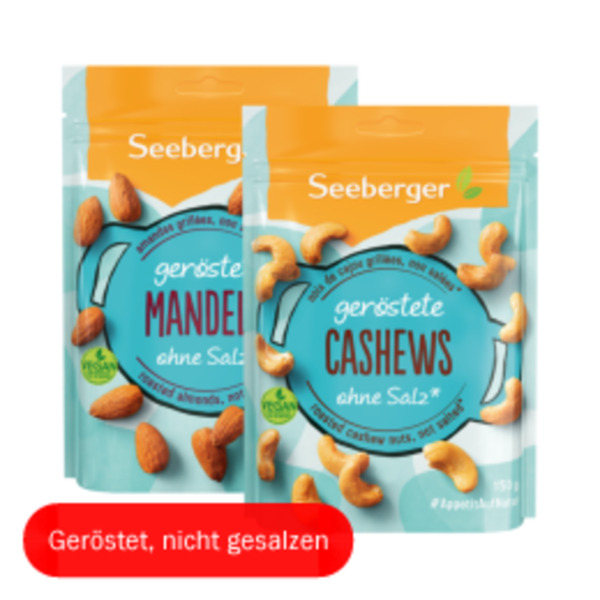 Bild 1 von Seeberger just roasted Mandeln, Cashews oder Nuss-Vielfalt