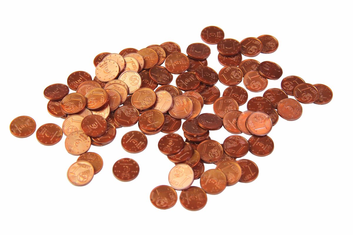 Bild 1 von Wissner® aktiv lernen Lernspielzeug 1 Euro-Cent (100 Stück), RE-Plastic®