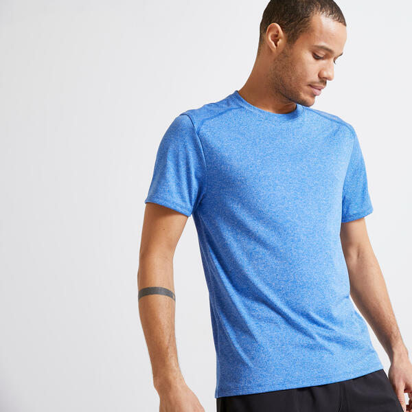 Bild 1 von T-Shirt Fitness Essential atmungsaktiv Rundhalsausschnitt Herren blau meliert