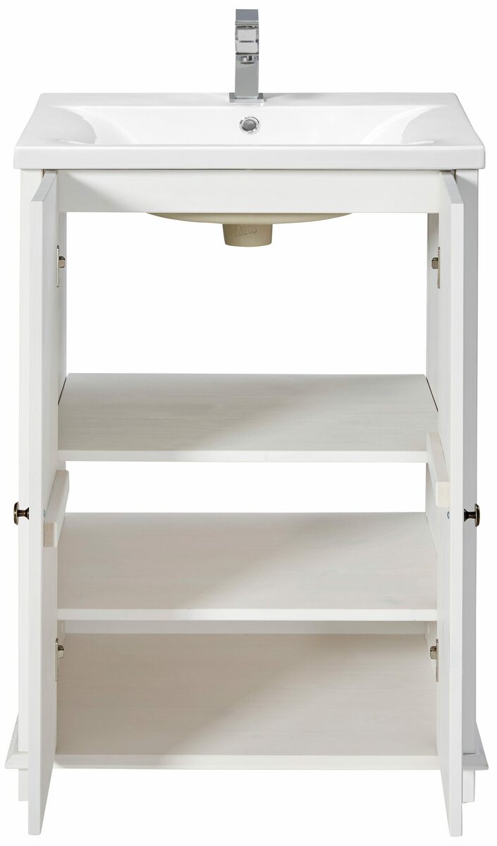 Bild 4 von Home affaire Waschtisch Vili, Badmöbel aus massiver Kiefer, Breite 61cm, 2 Türen