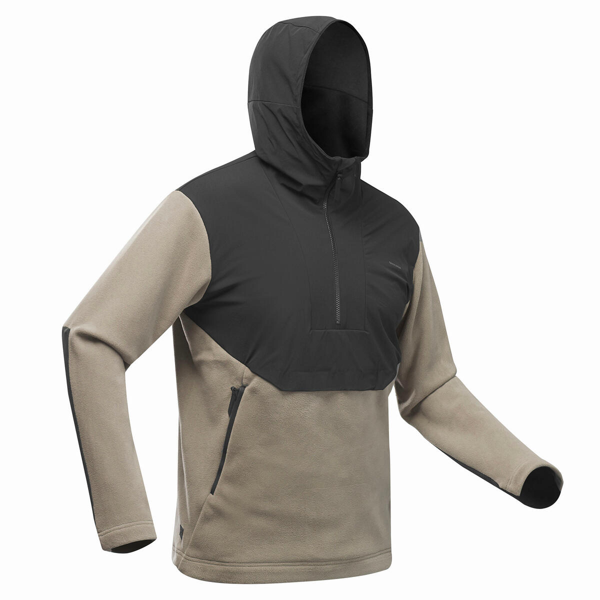 Bild 1 von Fleecepullover Bergwandern MH500 Hoodie warm Herren beige
