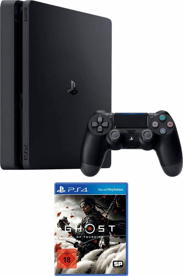 Bild 1 von PlayStation 4 Slim, 500GB, inkl. Ghost of Tsushima