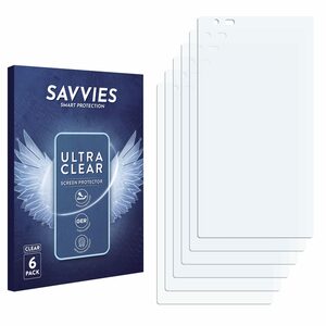 Savvies Schutzfolie für Lenovo Vibe X3 (NUR Kamera links), Displayschutzfolie, 6 Stück, Folie klar