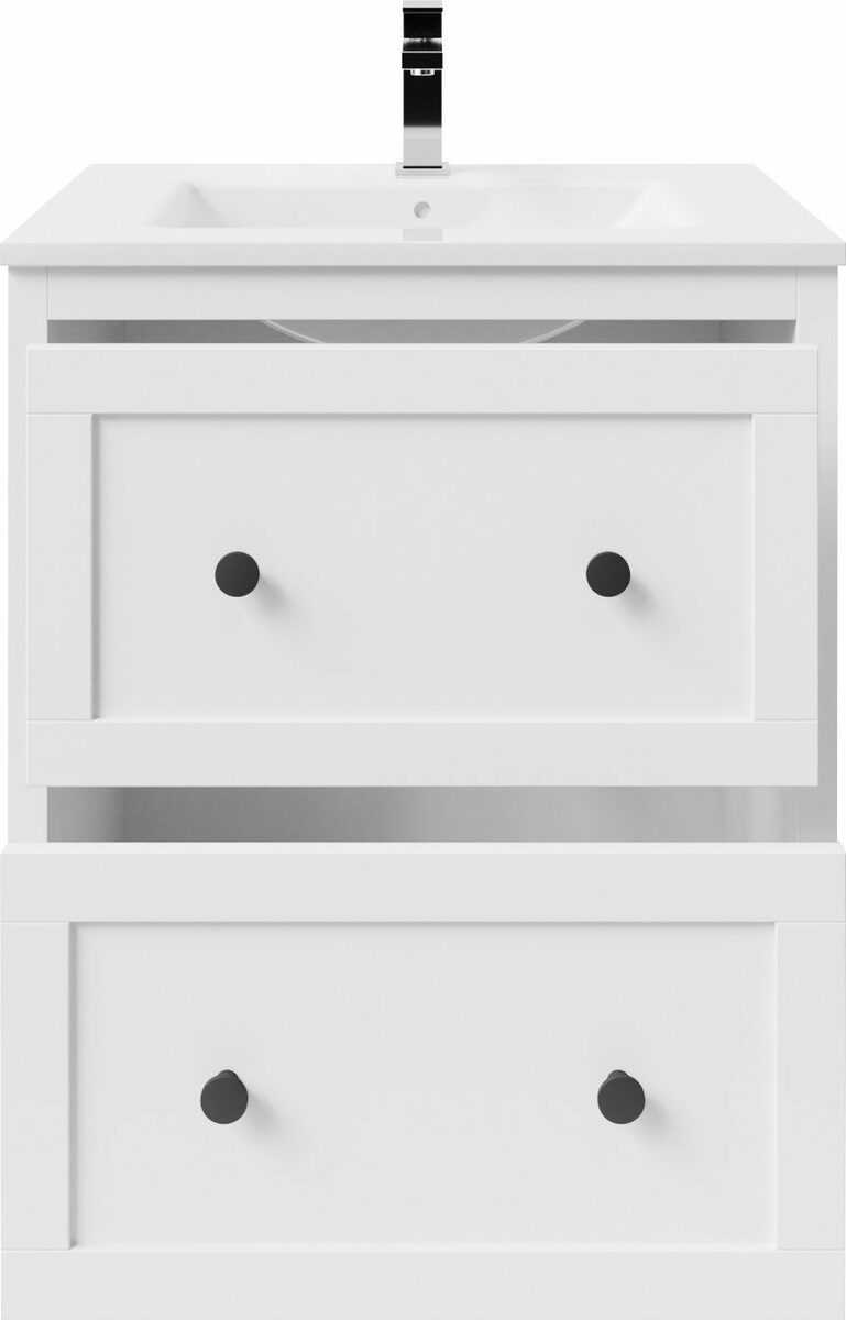 Bild 3 von welltime Waschtisch SYLT, Badmöbel inkl. Keramikwaschbecken, Breite 60cm