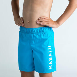 Badehose Schwimmshorts Jungen - 100 Basic blau