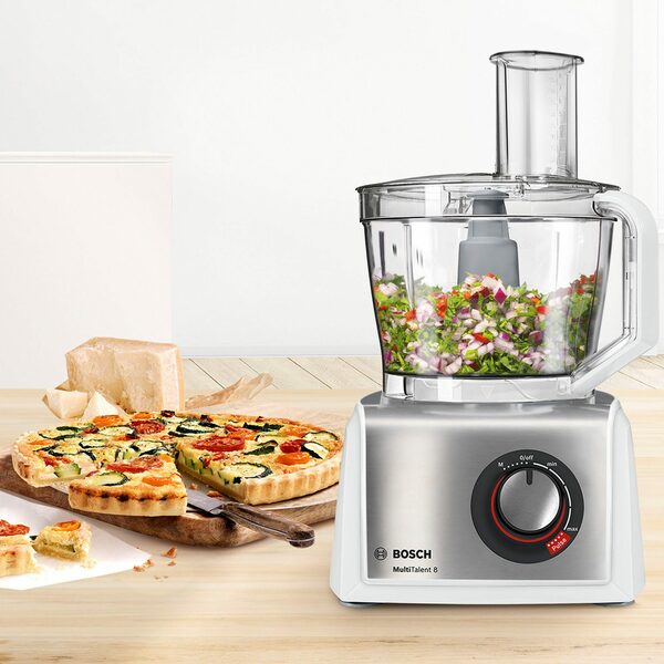 Bild 3 von BOSCH Kompakt-Küchenmaschine MultiTalent 8 MC812S814, 1250 W, 3,9 l Schüssel, 3,9l Schüssel, 1,5l Mixaufsatz, Rührbesen, Universalmesser, 3 Scheiben