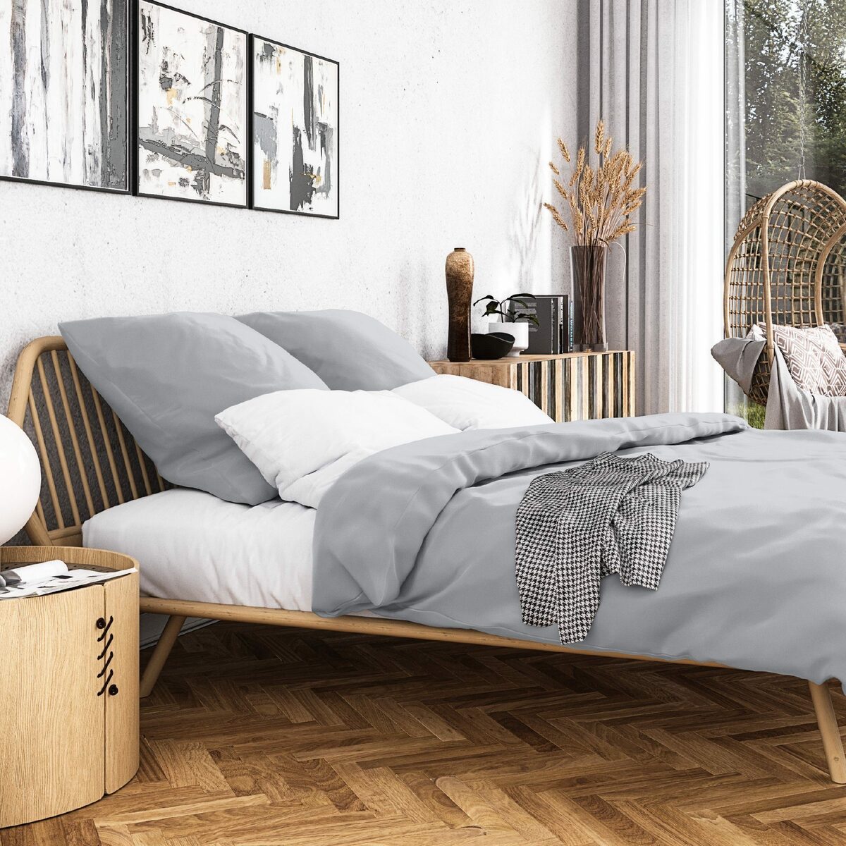 Bild 1 von Bettwäsche Mako-Satin Baumwolle - Traumhaft weiches Schlafgefühl, Wolkenfeld, 2 teilig, 135x200 cm, 155x220 & Übergrößen I inkl. Kissenbezüge 80x80