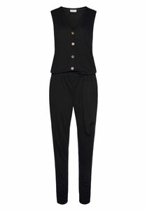 LASCANA Jumpsuit (mit Bindegürtel) mit Knopfleiste vorne