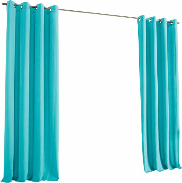 Bild 2 von Vorhang Raja, my home, Ösen (2 St), blickdicht, Polyester, 2er-Set, glatt, einfarbig, verschiedene Größen